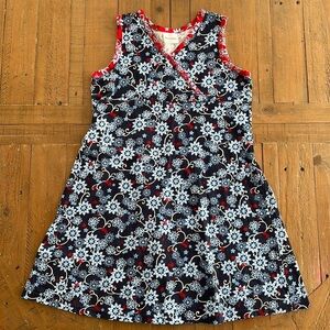 Hanna andersson navy floral kimono dress